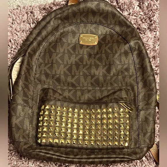 NWT Michael Kors Backpack in DK Khaki. $225 Michael Kors Prescott Large Backpack Nylon Camel - Walmart.com main image 4